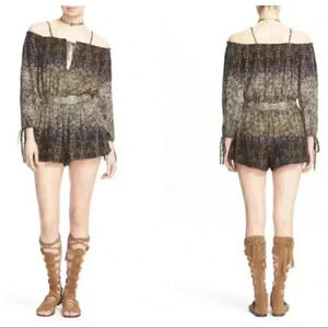 NWT Free People Sz M Off the Shoulder Romper $128